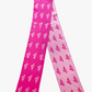 Knitted Logo Monogram Scarf Pink